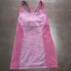 Lululemon Purple Tank Cross Back with built in bra